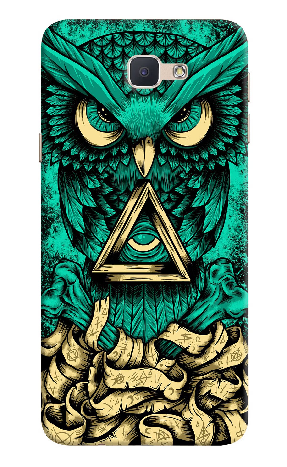 Green Owl Samsung J7 Prime Hard Case Back Cover by Casekaro