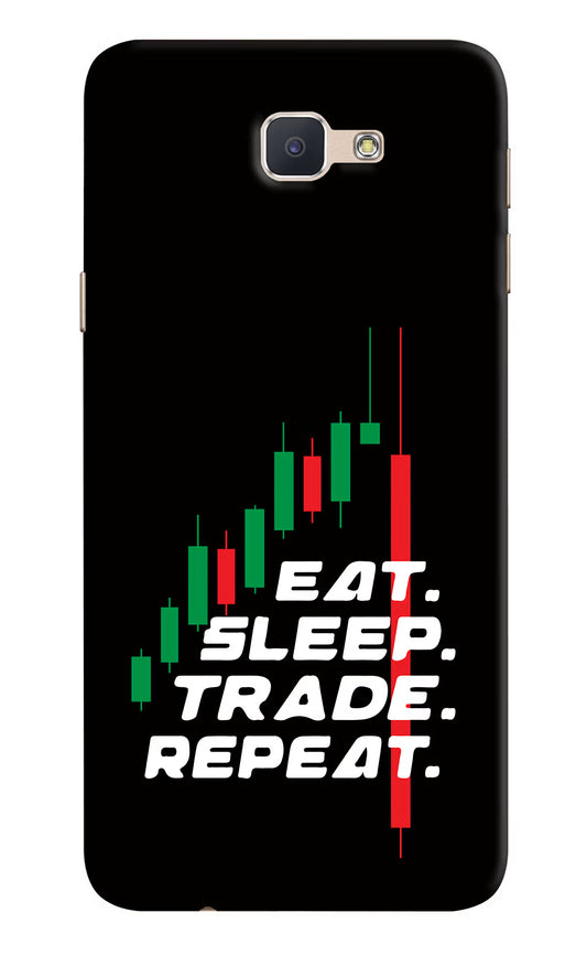 Eat Sleep Trade Repeat Samsung J7 Prime Hard Case Back Cover by Casekaro