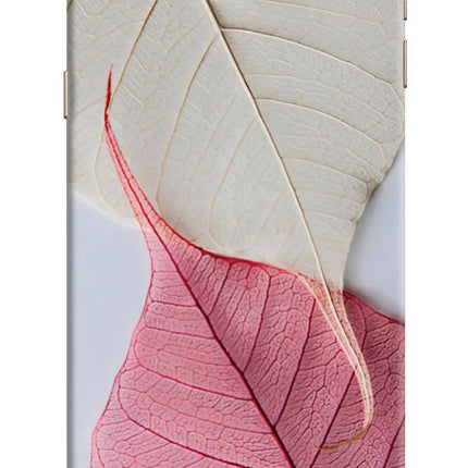 White Pink Leaf Samsung J7 Prime Hard Case Back Cover by Casekaro