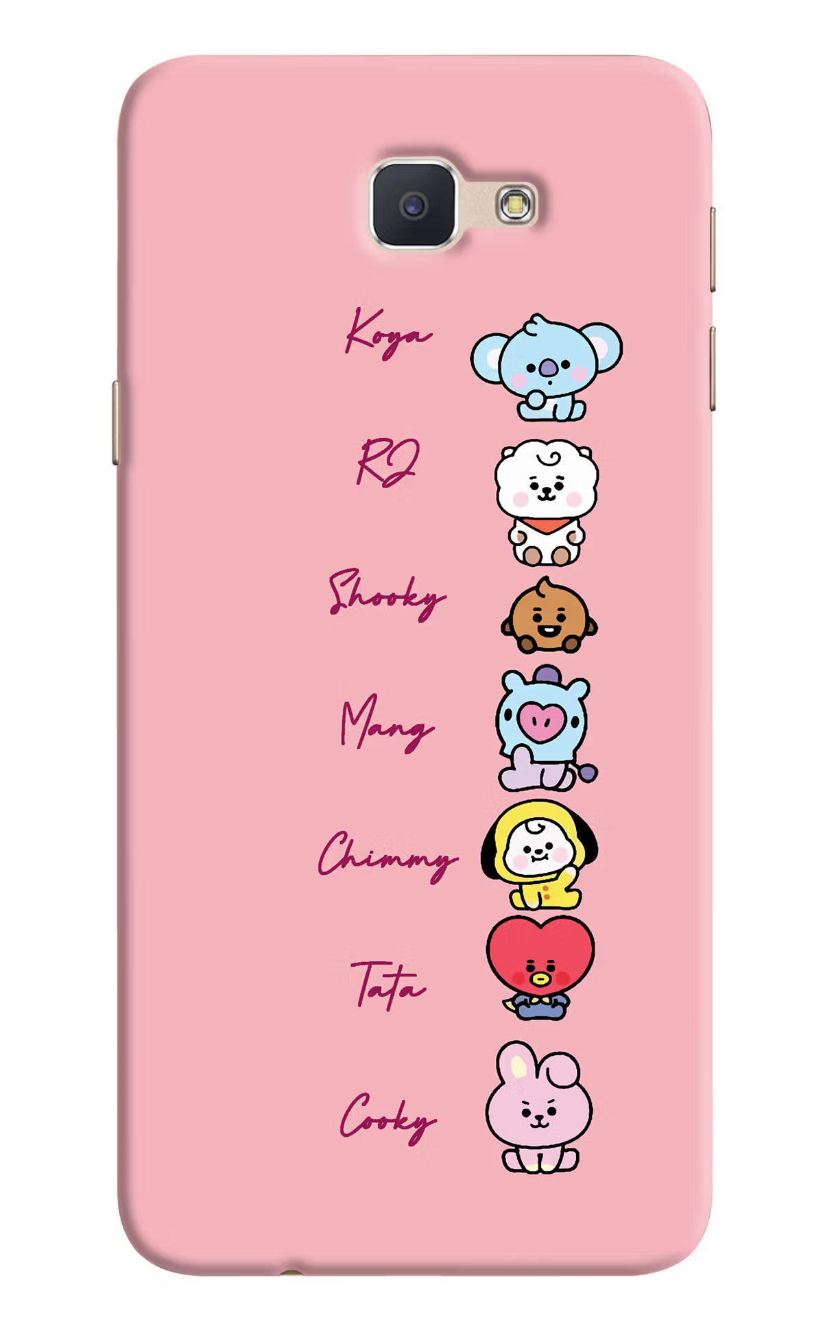 BTS names Samsung J7 Prime Hard Case Back Cover by Casekaro