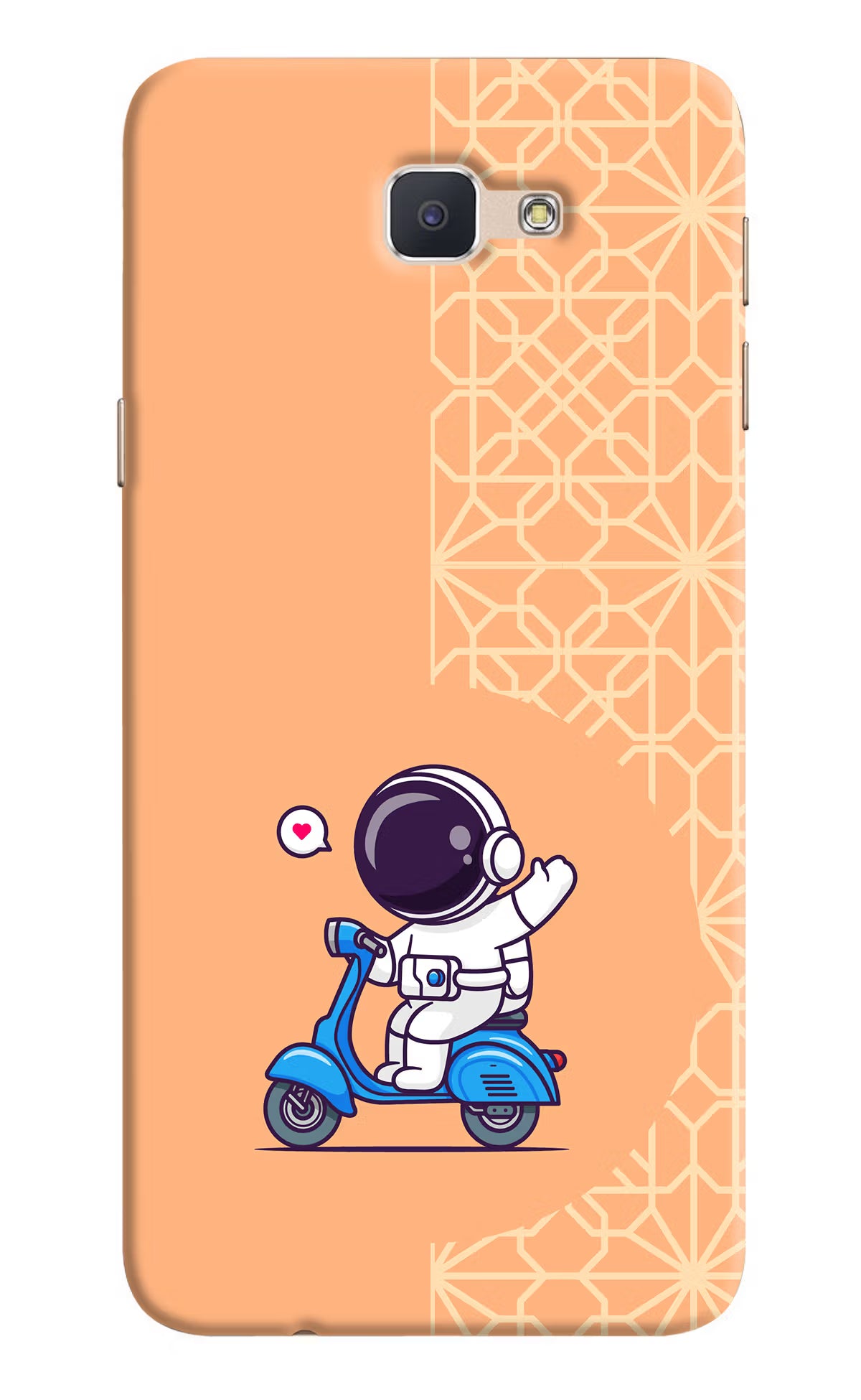 Cute Astronaut Riding Samsung J7 Prime Hard Case Back Cover by Casekaro