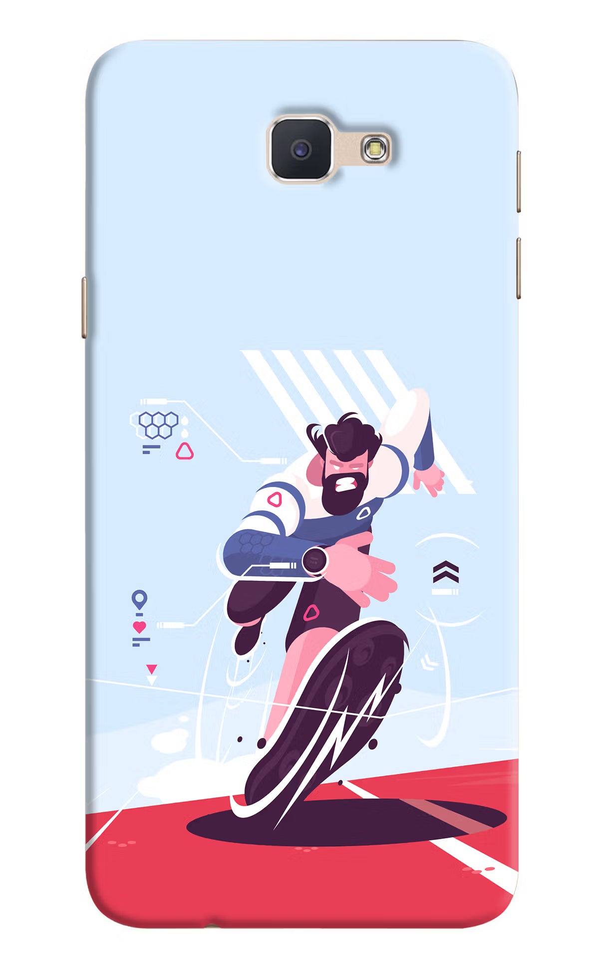 Run Pro Samsung J7 Prime Hard Case Back Cover by Casekaro