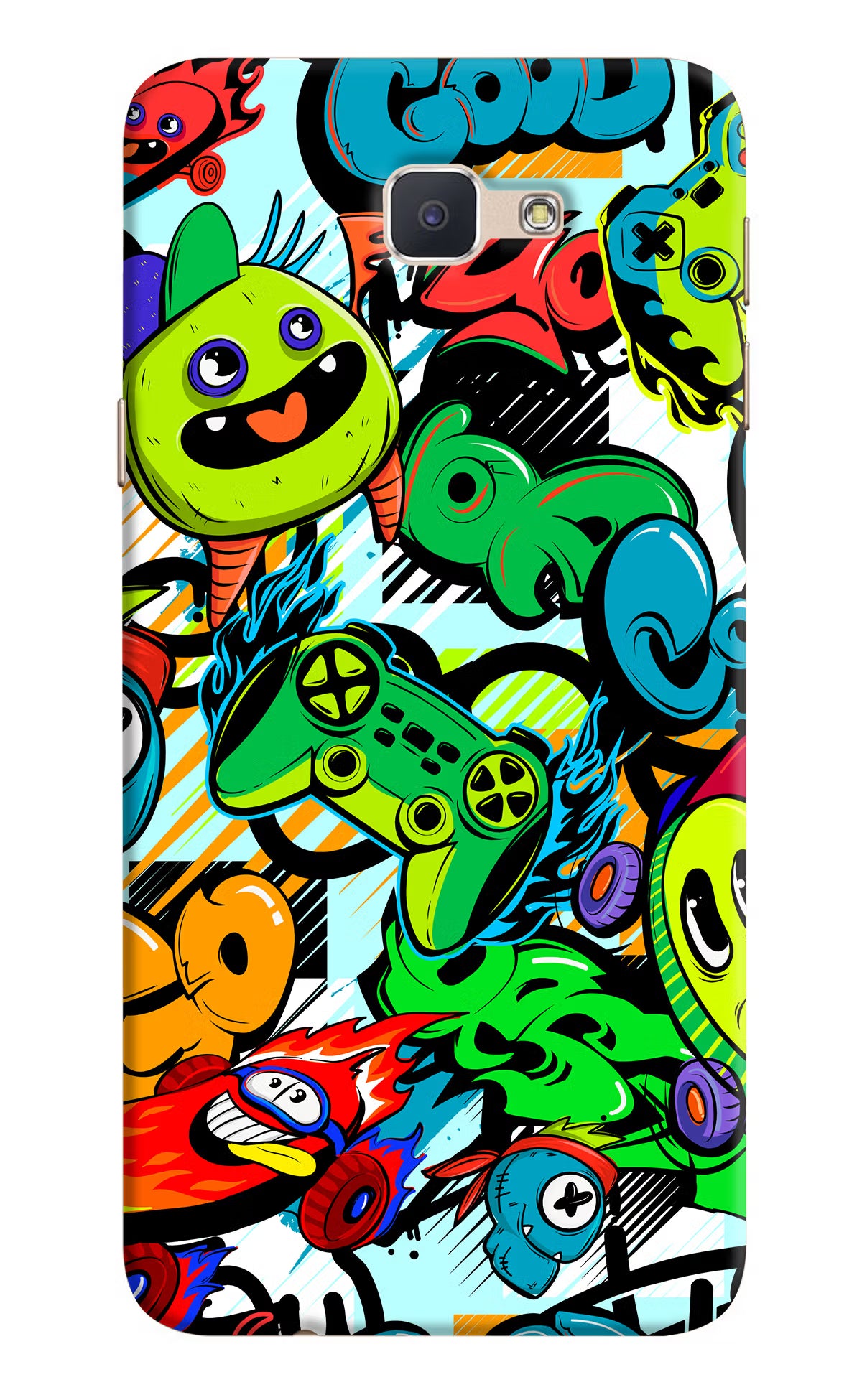 Game Doodle Samsung J7 Prime Hard Case Back Cover by Casekaro