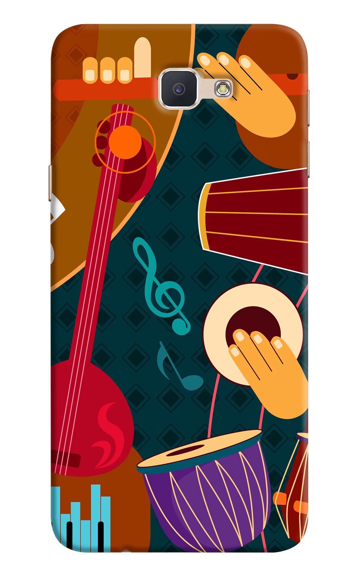 Music Instrument Samsung J7 Prime Hard Case Back Cover by Casekaro