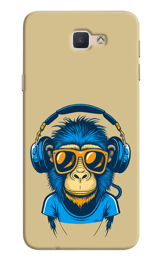Monkey Headphone Samsung J7 Prime Hard Case Back Cover by Casekaro