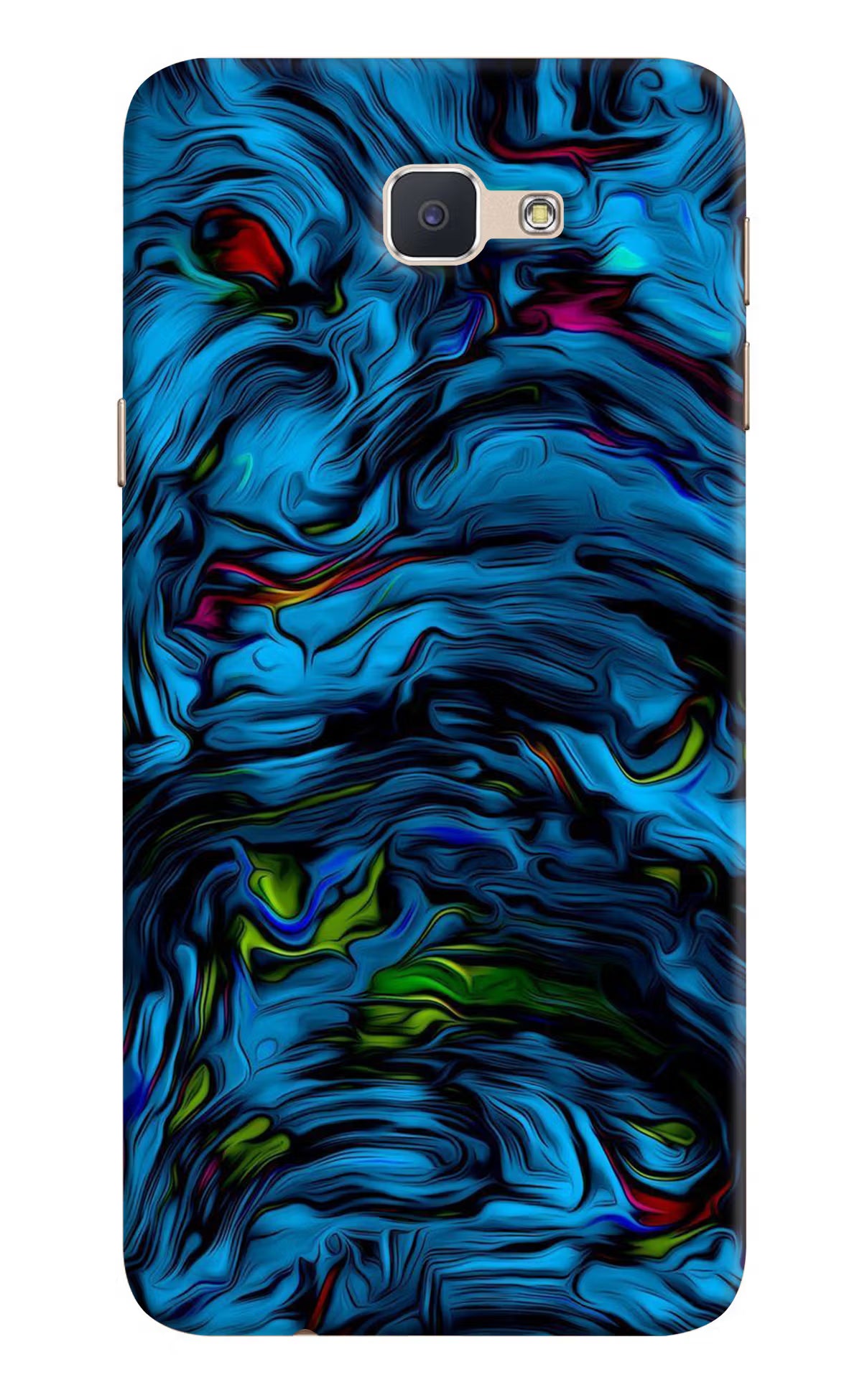 Dark Blue Abstract Samsung J7 Prime Hard Case Back Cover by Casekaro
