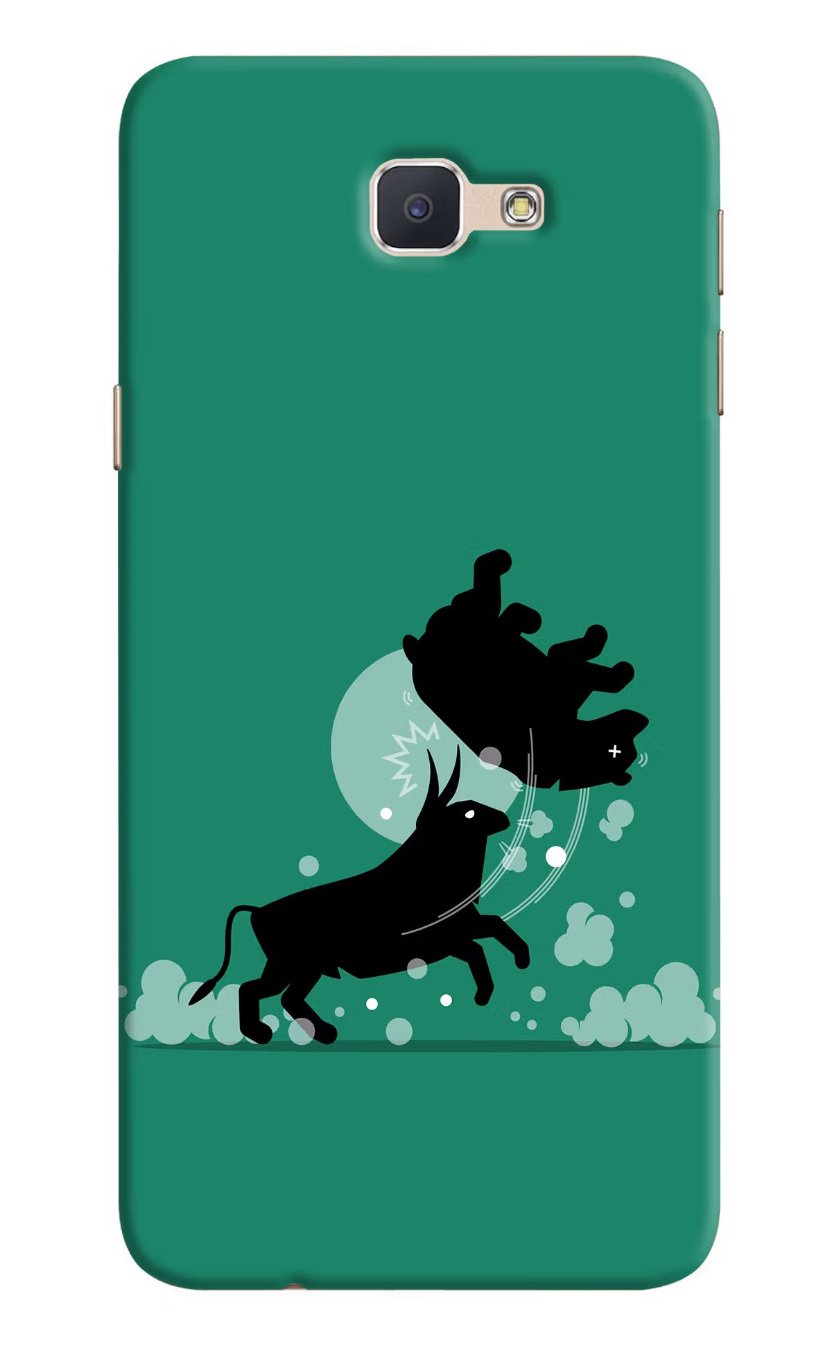 Bull Conqueror Samsung J7 Prime Hard Case Back Cover by Casekaro