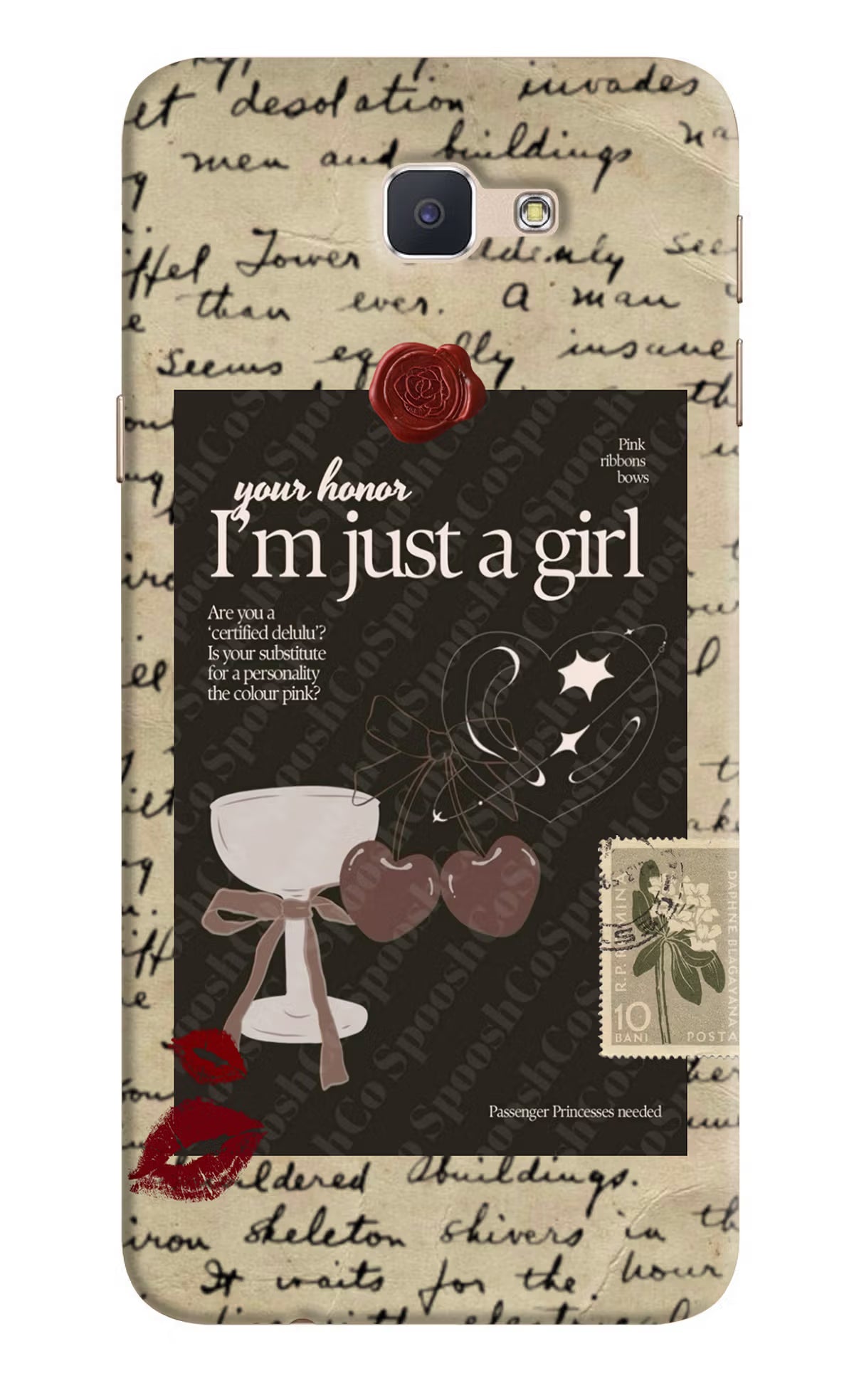 I am just a girl Samsung J7 Prime Hard Case Back Cover by Casekaro