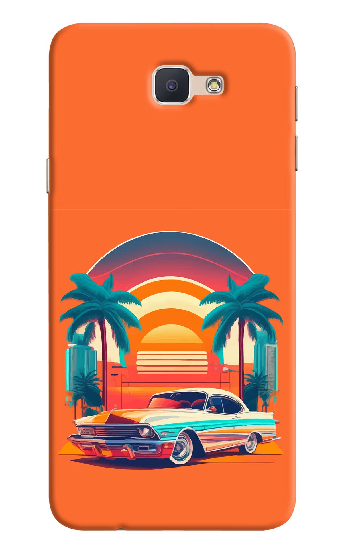 Palm Drive 80s Samsung J7 Prime Hard Case Back Cover by Casekaro