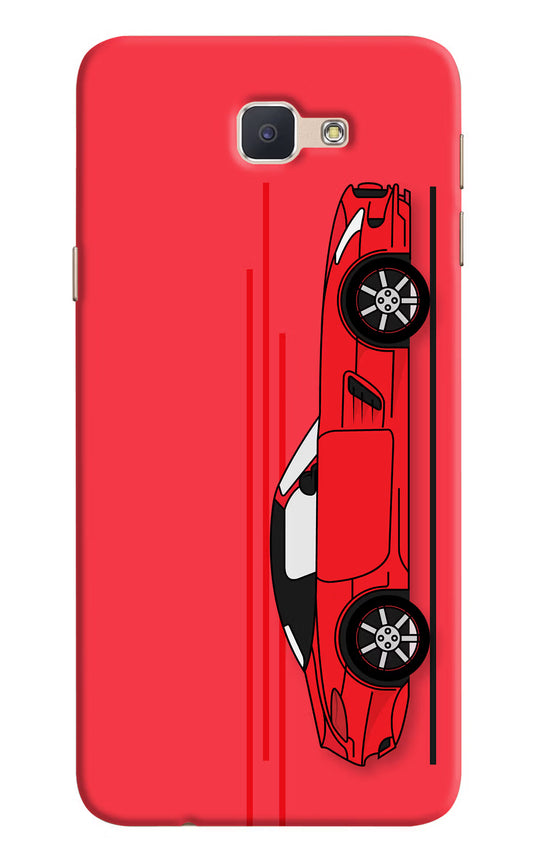 Red Velocity Samsung J7 Prime Hard Case Back Cover by Casekaro