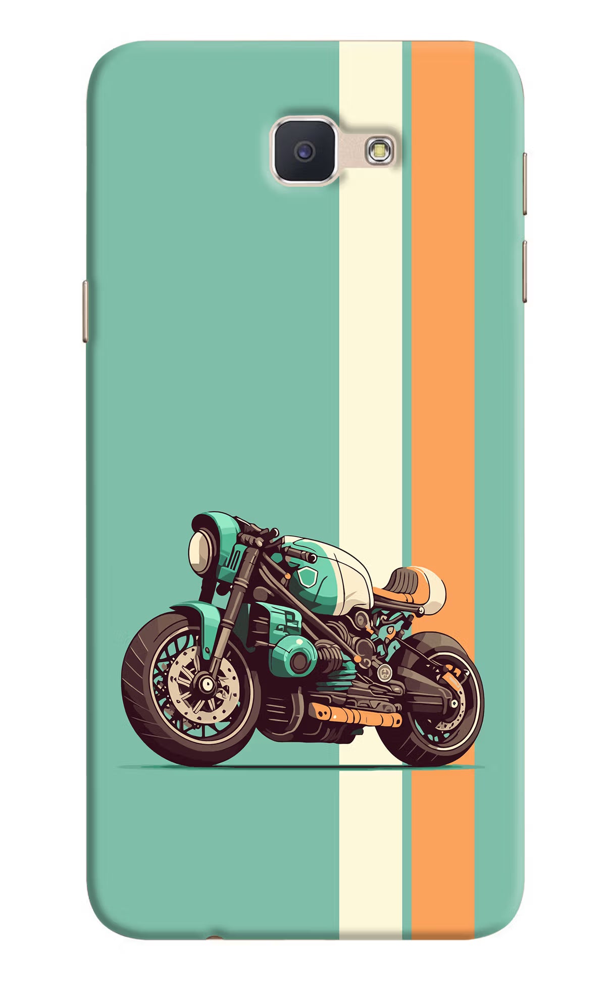 Striped Moto Drift Samsung J7 Prime Hard Case Back Cover by Casekaro