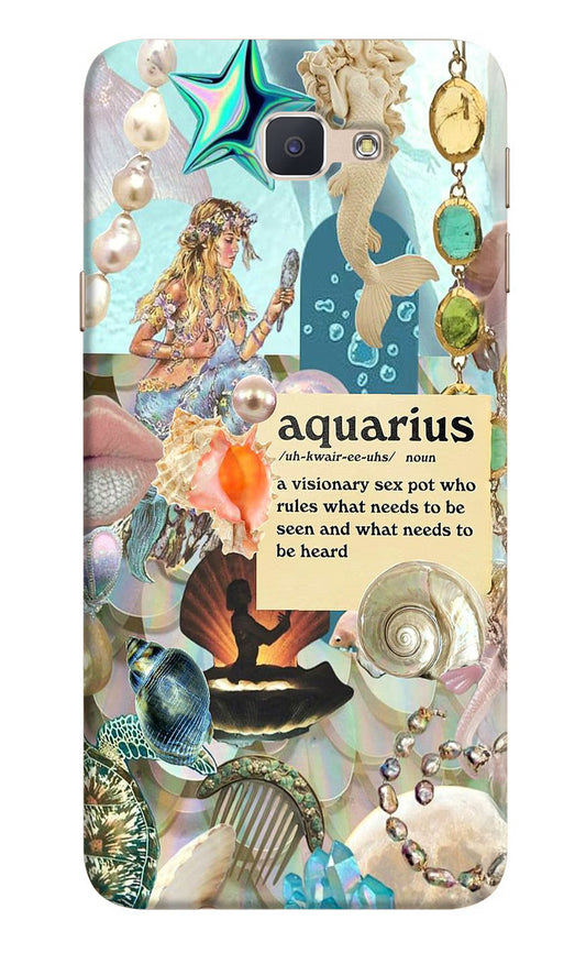 Aquarius Zodiac Samsung J7 Prime Hard Case Back Cover by Casekaro