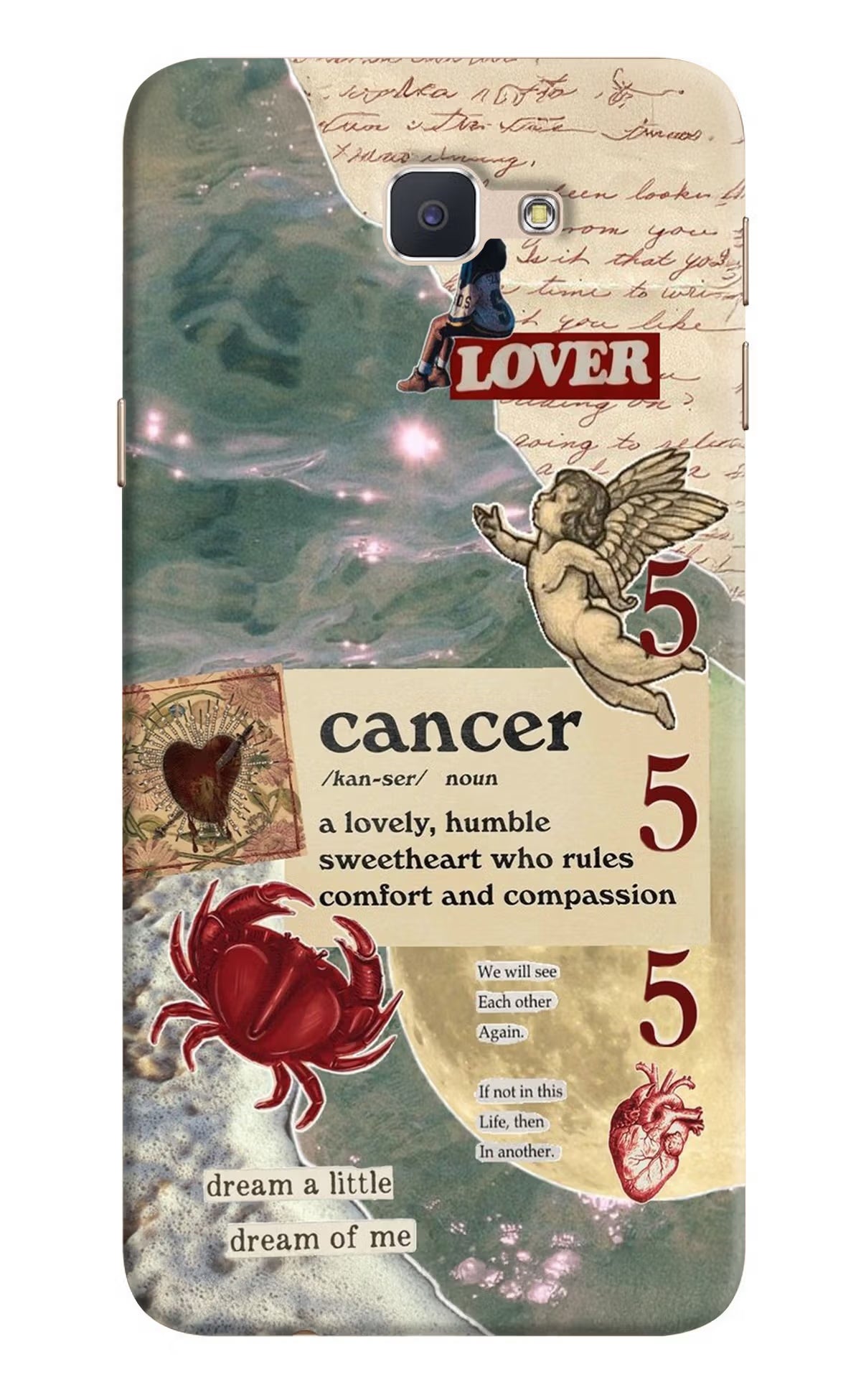 Cancer Zodiac Samsung J7 Prime Hard Case Back Cover by Casekaro