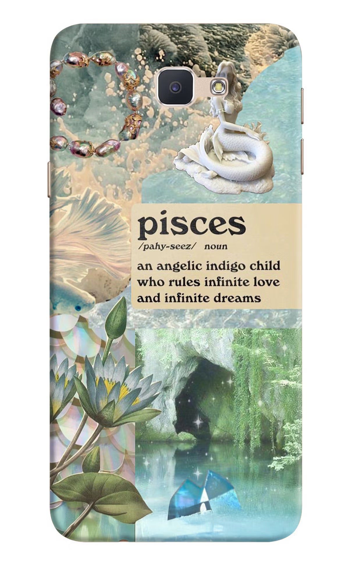 Pisces Zodiac Samsung J7 Prime Hard Case Back Cover by Casekaro