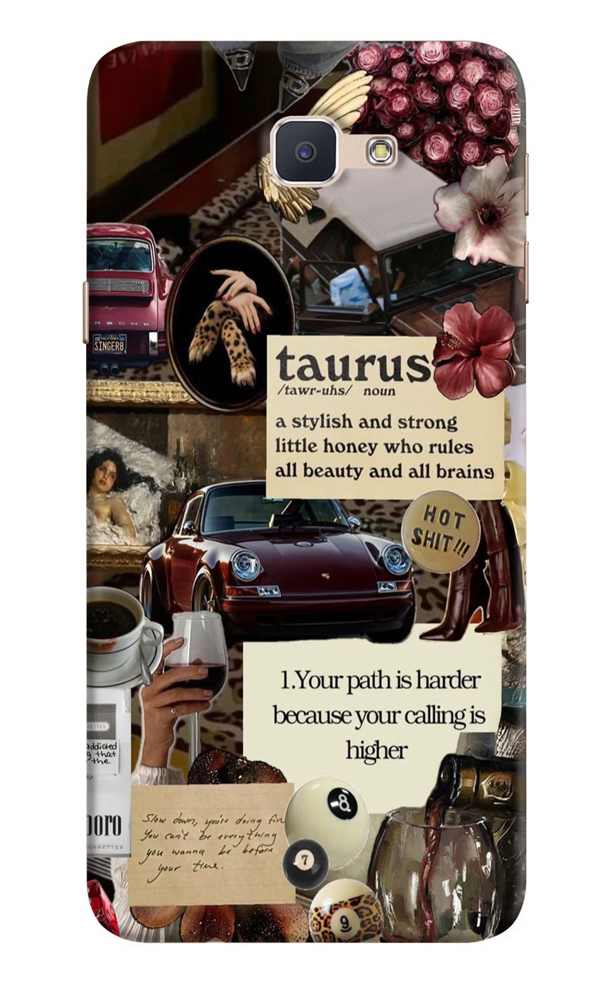 Taurus Zodiac Samsung J7 Prime Hard Case Back Cover by Casekaro