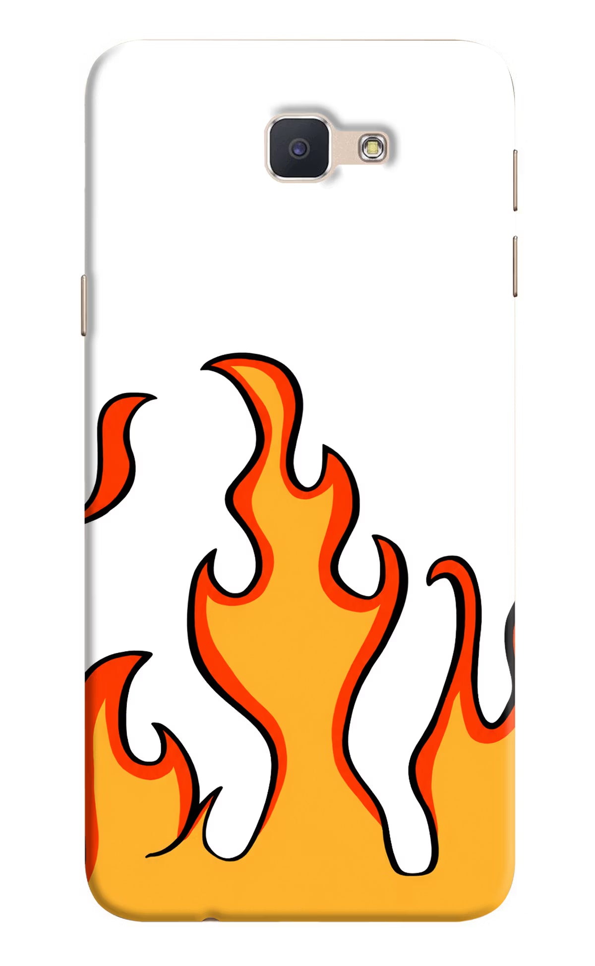 Fired Up – White Samsung J7 Prime Hard Case Back Cover by Casekaro