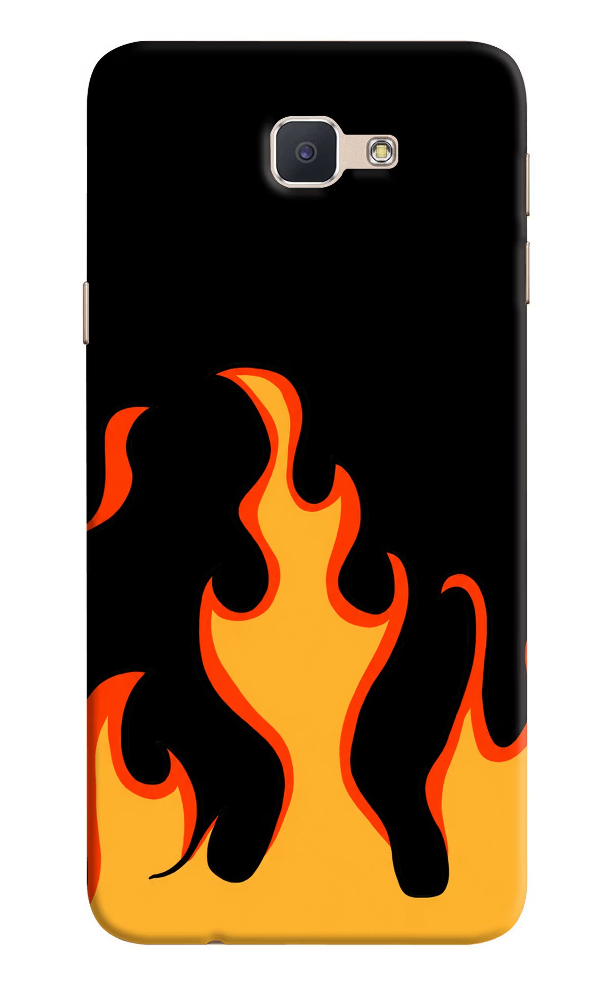 Fired Up – Black Samsung J7 Prime Hard Case Back Cover by Casekaro