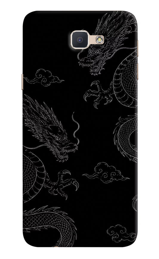 Twin Dragons Samsung J7 Prime Hard Case Back Cover by Casekaro