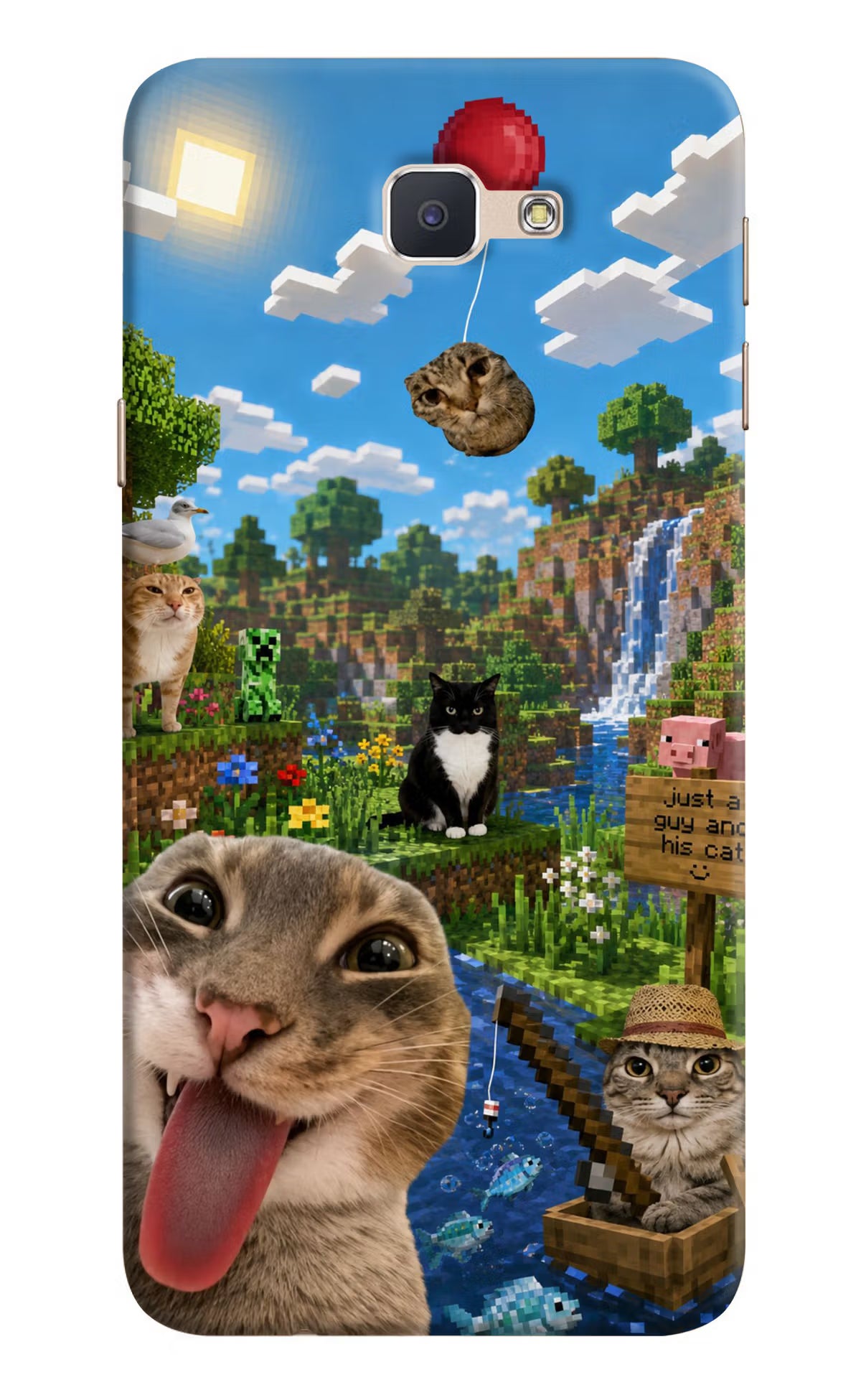 Minecraft Cat Chaos Samsung J7 Prime Back Cover
