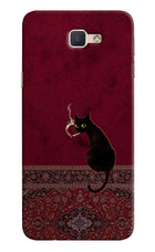 Midnight Cat Samsung J7 Prime Hard Case Back Cover by Casekaro