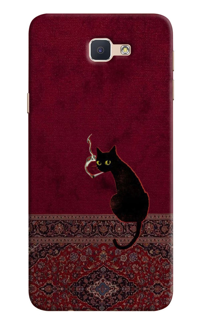 Midnight Cat Samsung J7 Prime Hard Case Back Cover by Casekaro