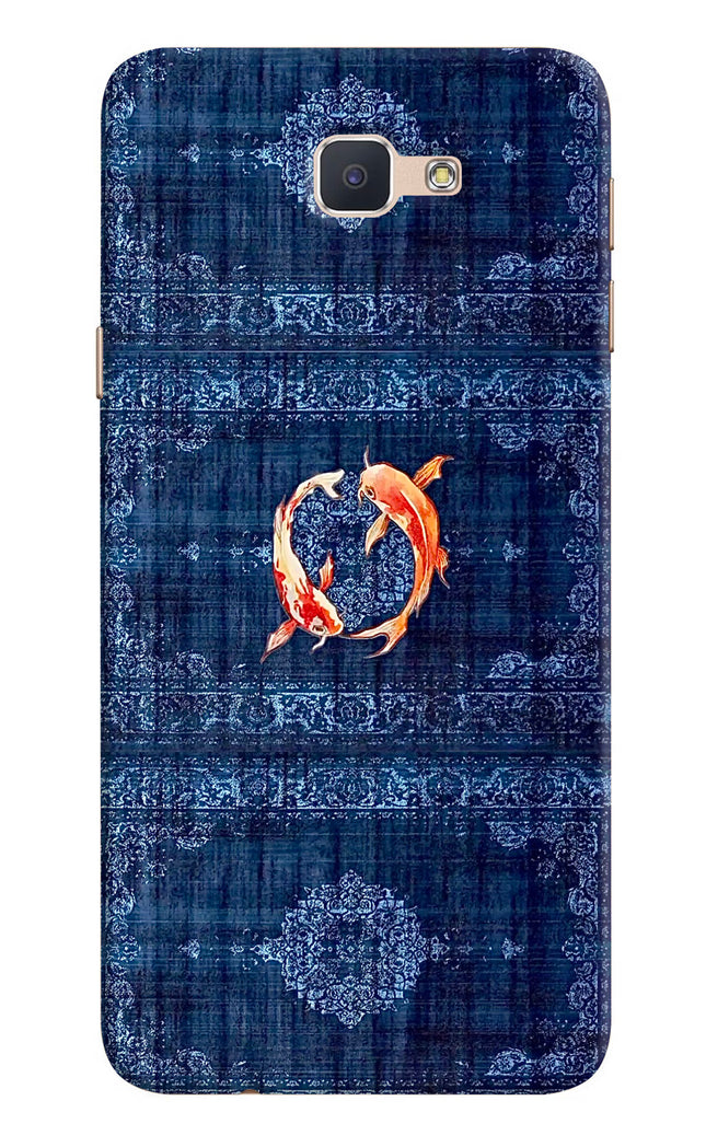 Koi Blue Samsung J7 Prime Hard Case Back Cover by Casekaro