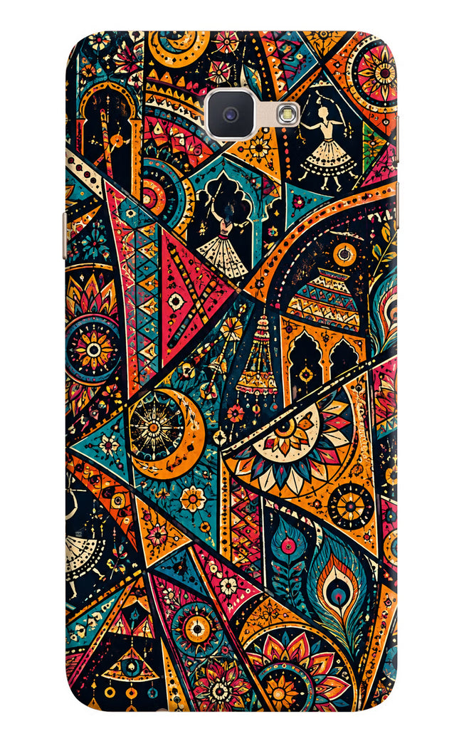 Folk Print Samsung J7 Prime Hard Case Back Cover by Casekaro