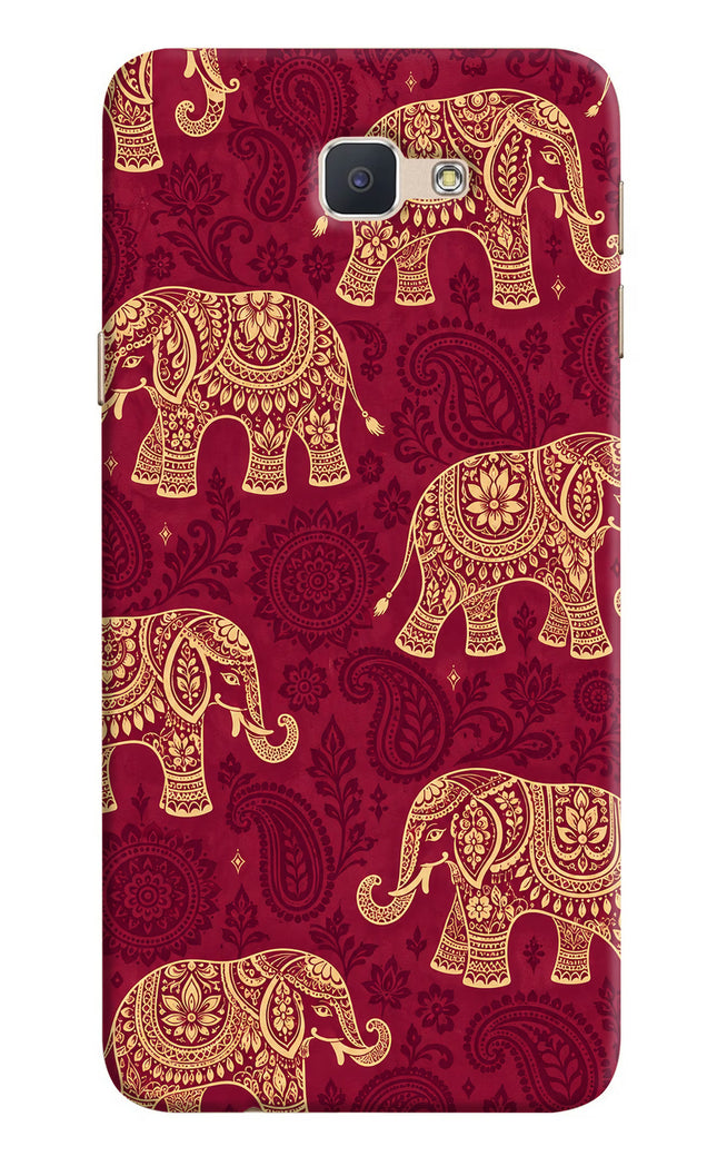 Maroon Elephant Samsung J7 Prime Hard Case Back Cover by Casekaro