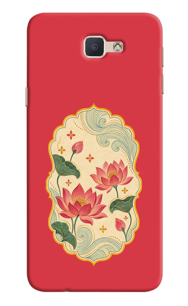 Pink Lotus Samsung J7 Prime Hard Case Back Cover by Casekaro