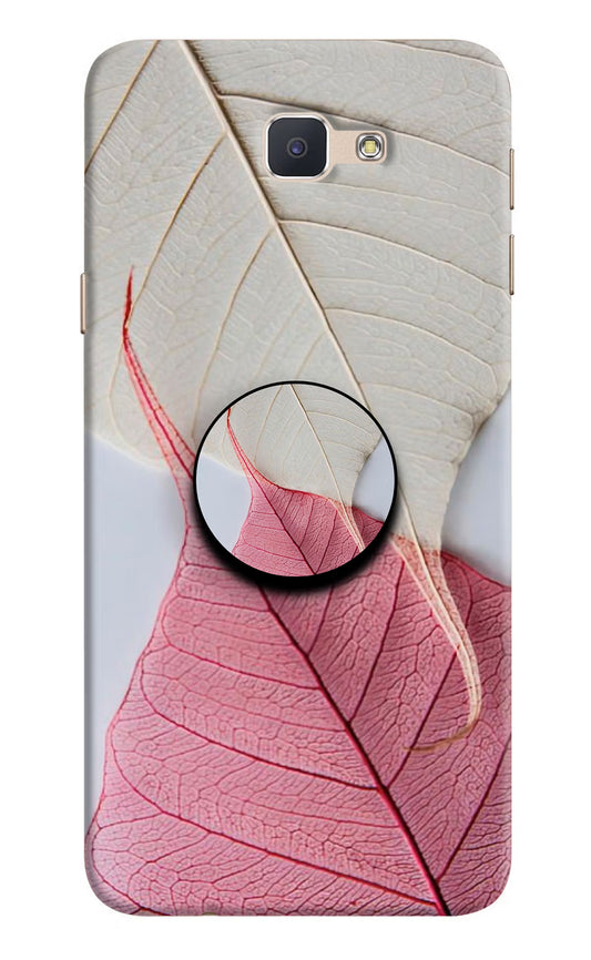 White Pink Leaf Samsung J7 Prime Pop Case by Casekaro