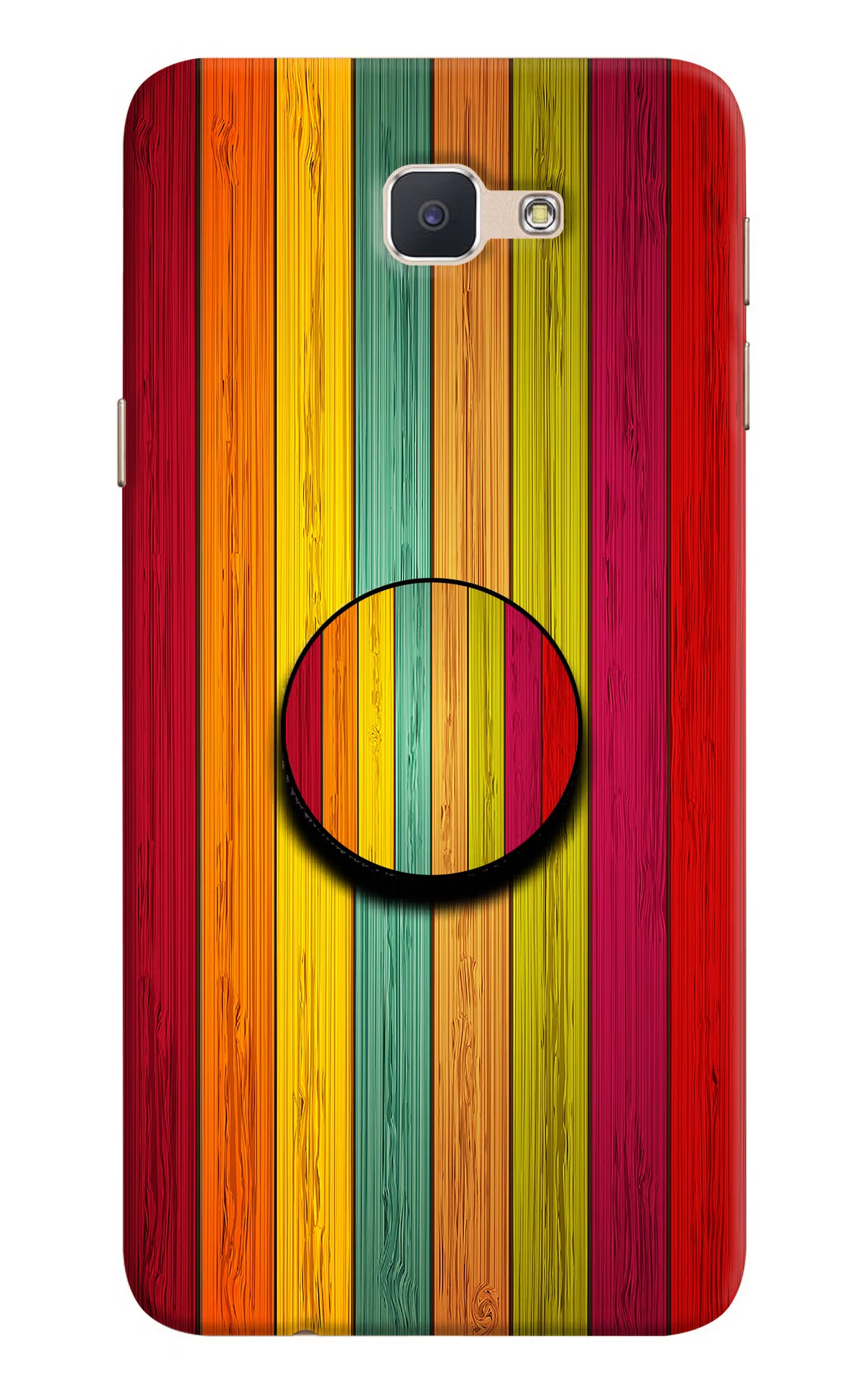 Multicolor Wooden Samsung J7 Prime Pop Case by Casekaro