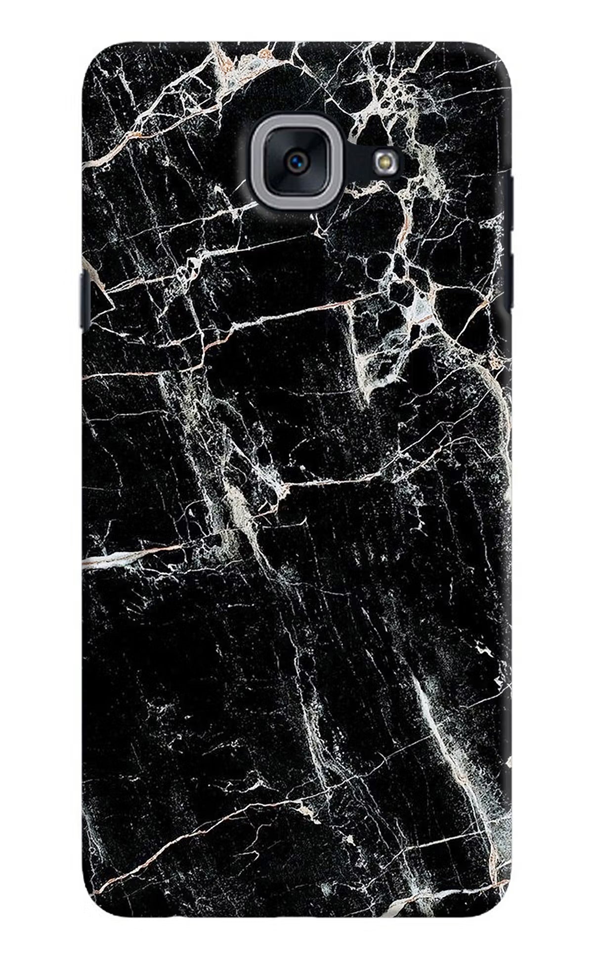 Black Marble Texture Samsung J7 Max Hard Case Back Cover by Casekaro