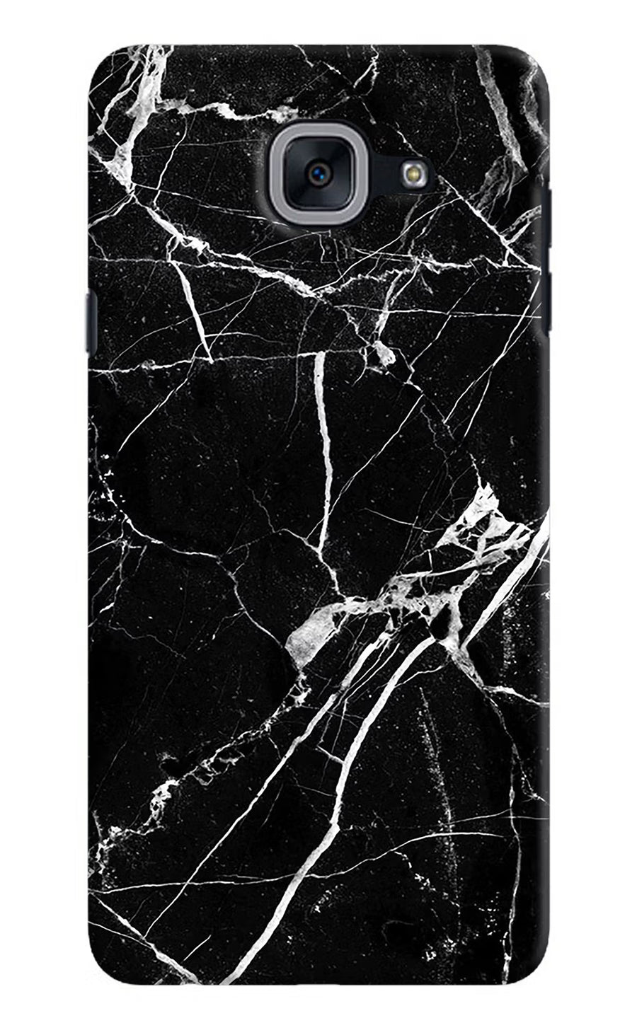 Black Marble Pattern Samsung J7 Max Back Cover, Hard case
