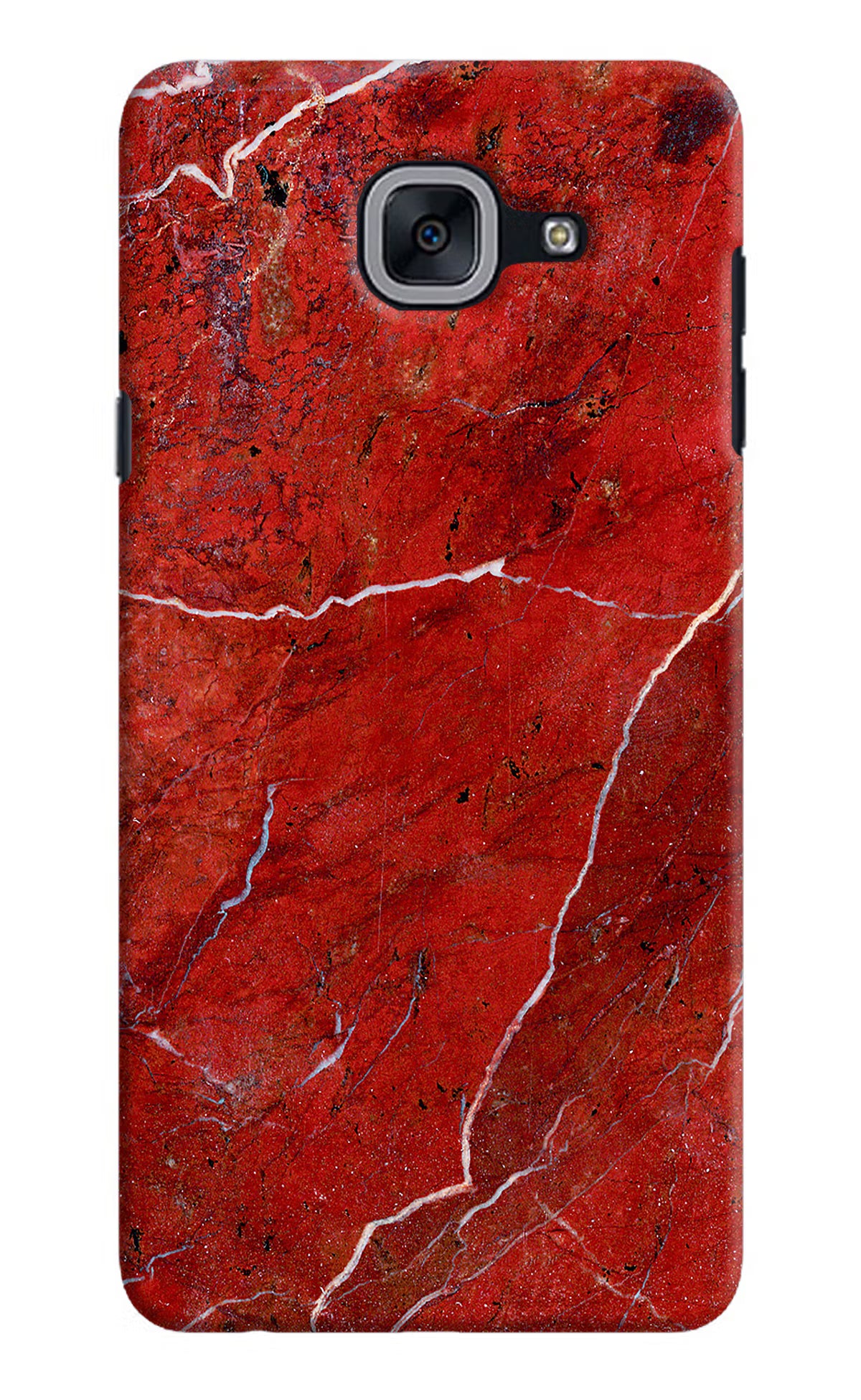 Red Marble Design Samsung J7 Max Hard Case Back Cover by Casekaro