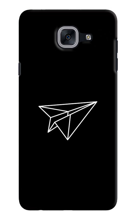 Paper Plane White Samsung J7 Max Hard Case Back Cover by Casekaro