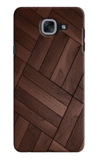 Wooden Texture Design Samsung J7 Max Hard Case Back Cover by Casekaro
