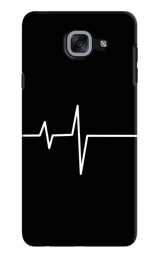 Heart Beats Samsung J7 Max Hard Case Back Cover by Casekaro