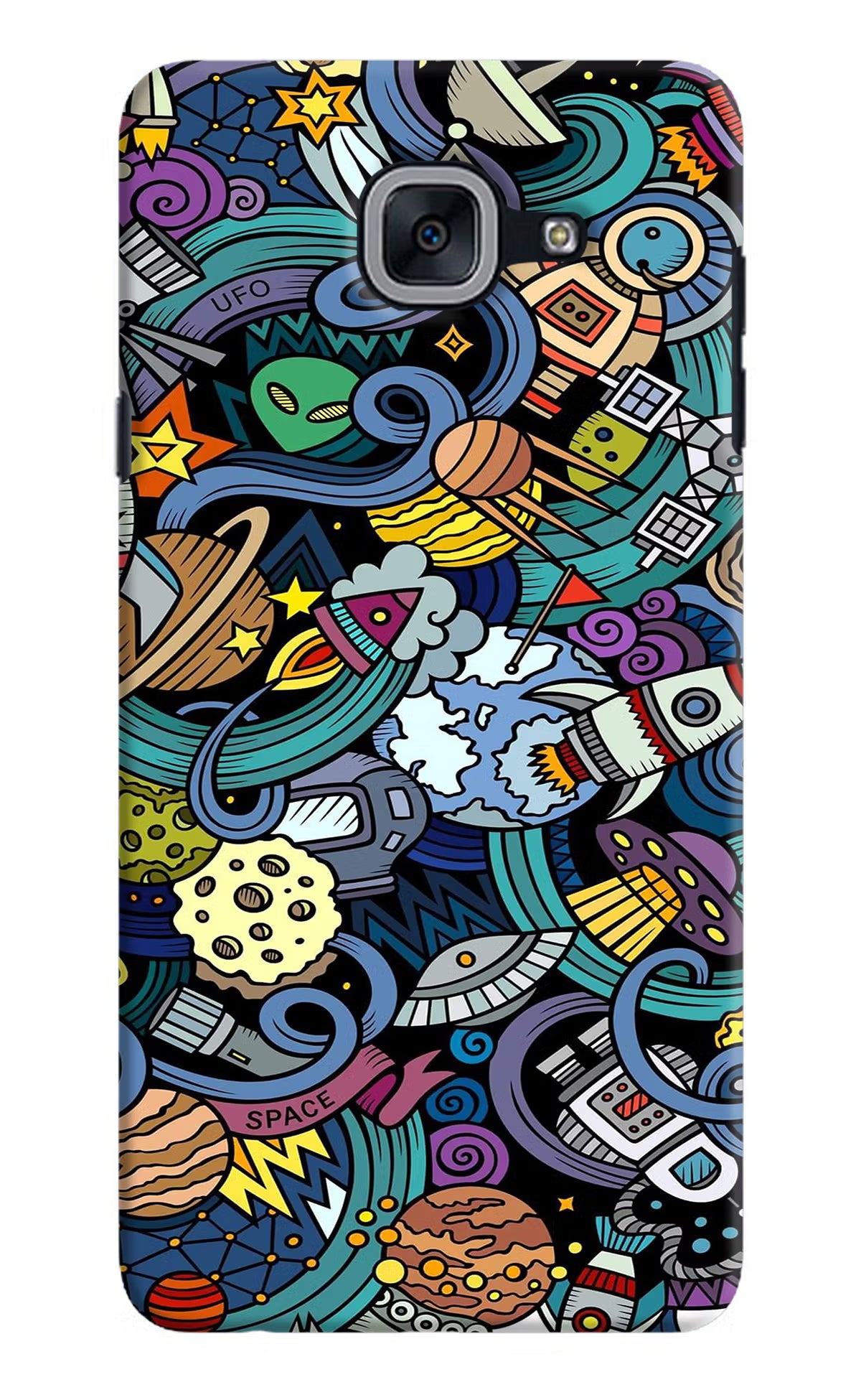 Space Abstract Samsung J7 Max Hard Case Back Cover by Casekaro