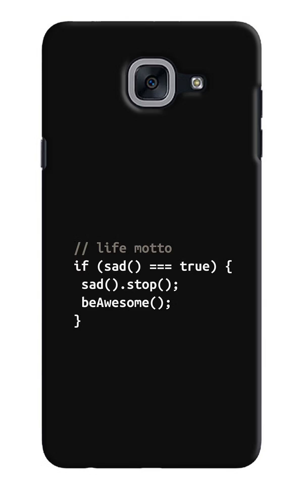 Life Motto Code Samsung J7 Max Hard Case Back Cover by Casekaro