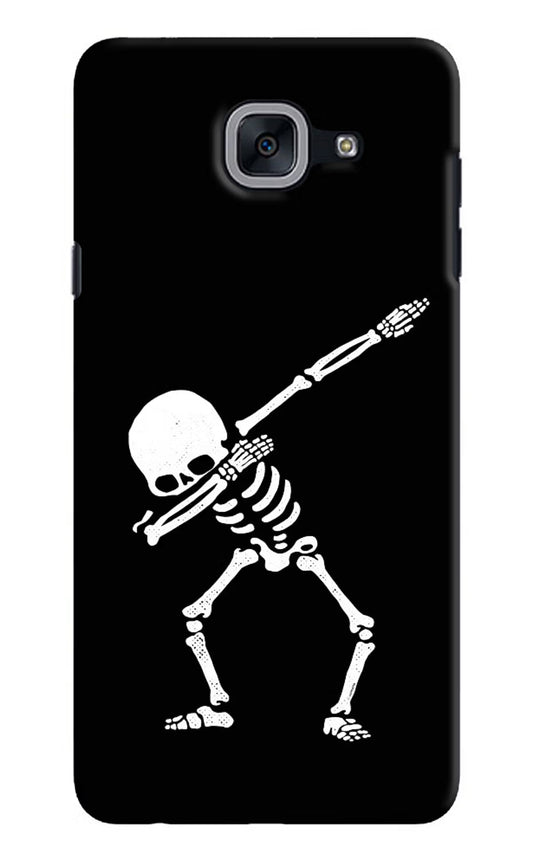 Dabbing Skeleton Art Samsung J7 Max Hard Case Back Cover by Casekaro