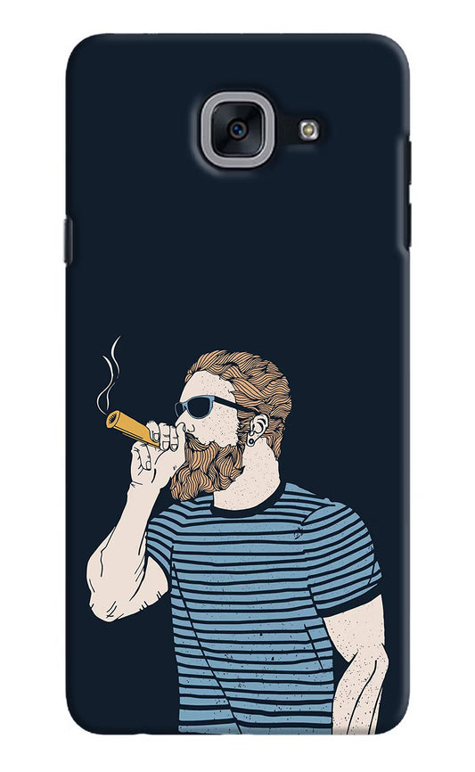 Smoking Samsung J7 Max Hard Case Back Cover by Casekaro