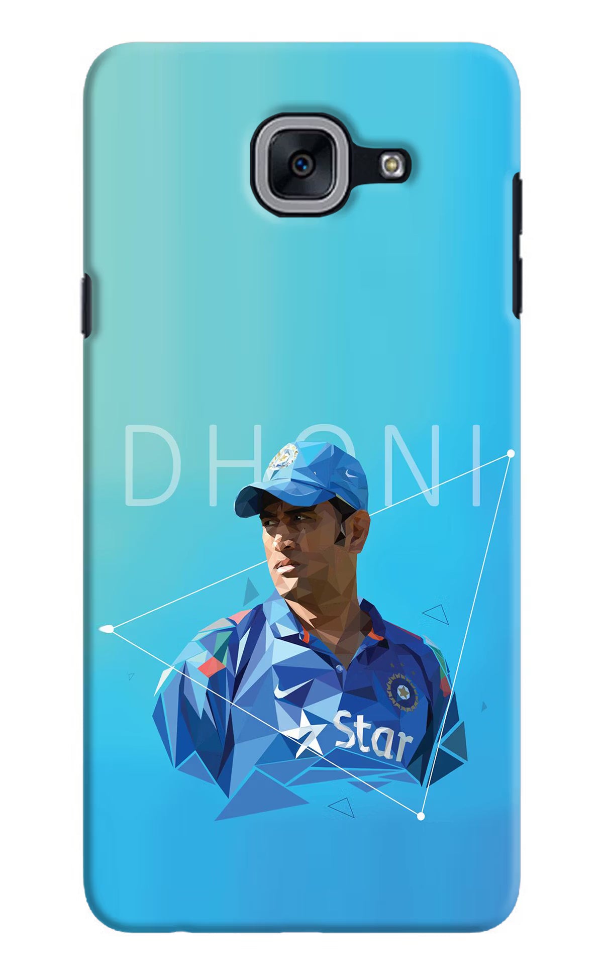 Dhoni Artwork Samsung J7 Max Hard Case Back Cover by Casekaro
