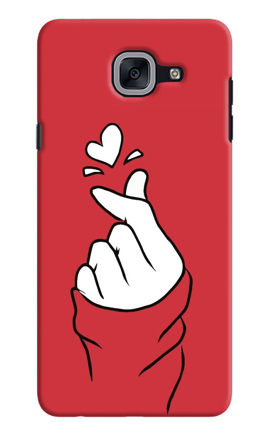 Korean Love Sign Samsung J7 Max Hard Case Back Cover by Casekaro