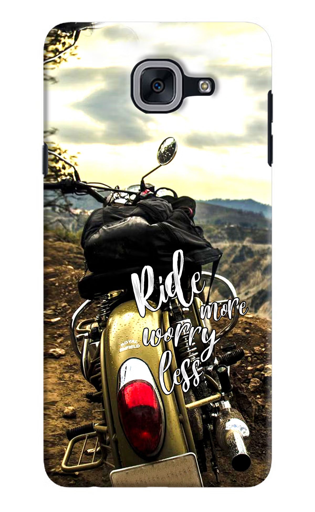 Ride More Worry Less Samsung J7 Max Hard Case Back Cover by Casekaro
