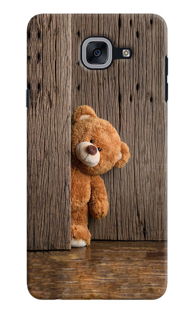 Teddy Wooden Samsung J7 Max Hard Case Back Cover by Casekaro