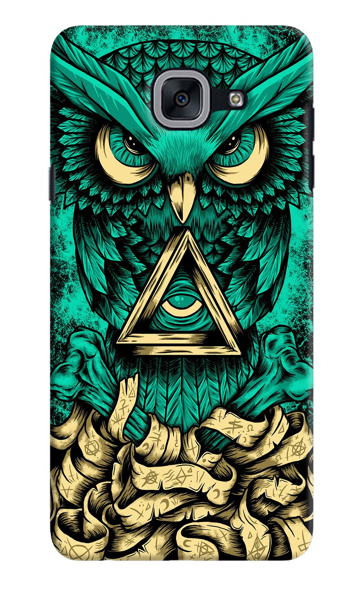 Green Owl Samsung J7 Max Hard Case Back Cover by Casekaro