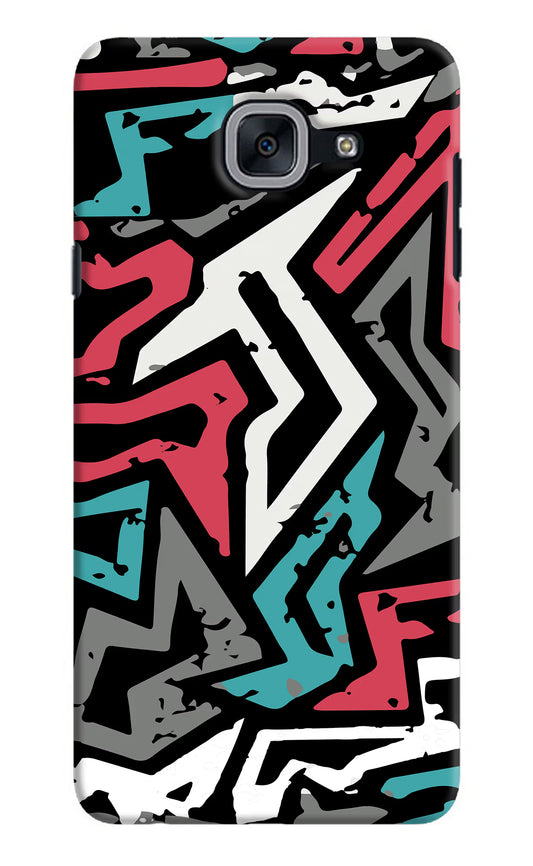 Geometric Graffiti Samsung J7 Max Hard Case Back Cover by Casekaro