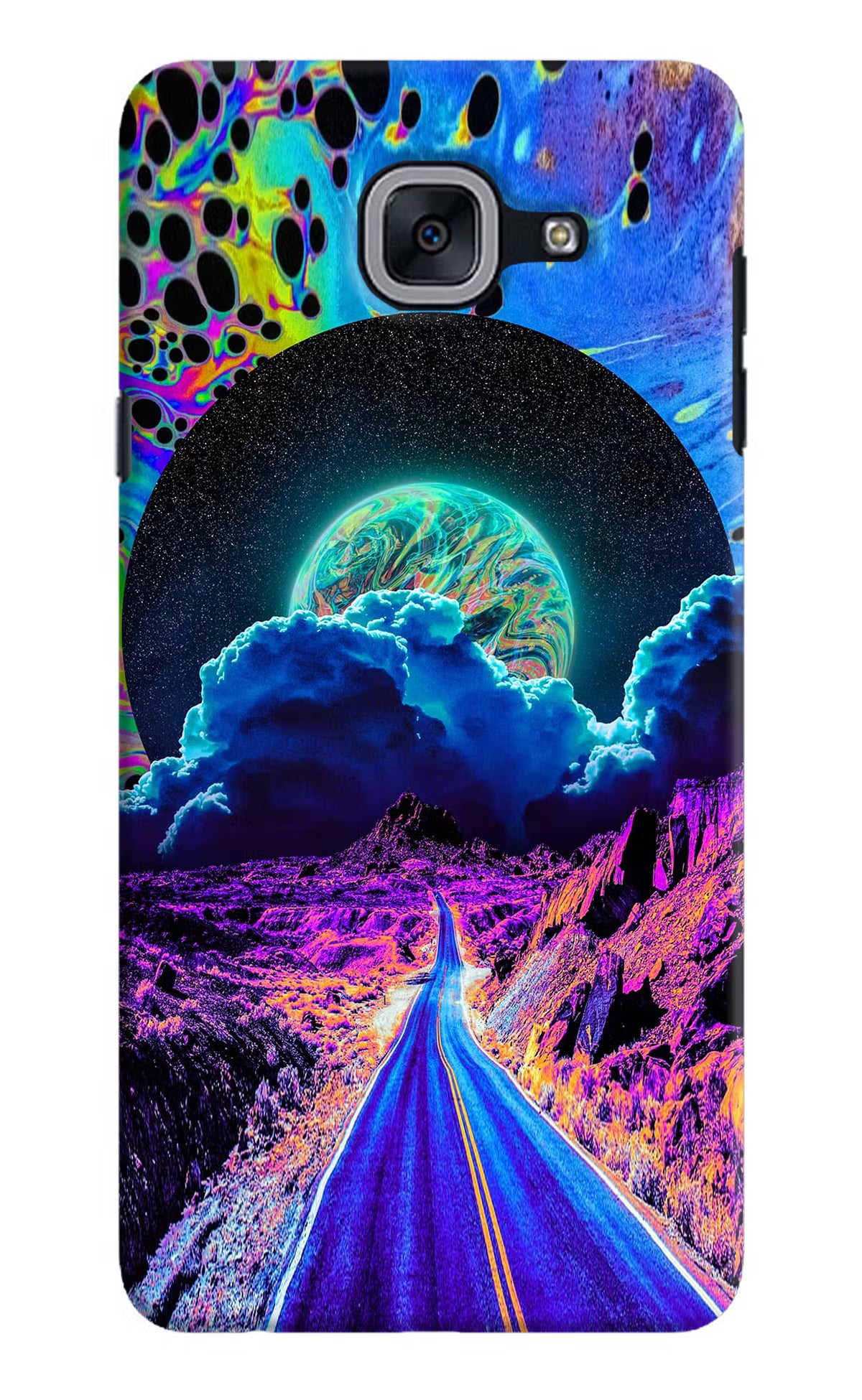 Psychedelic Painting Samsung J7 Max Hard Case Back Cover by Casekaro