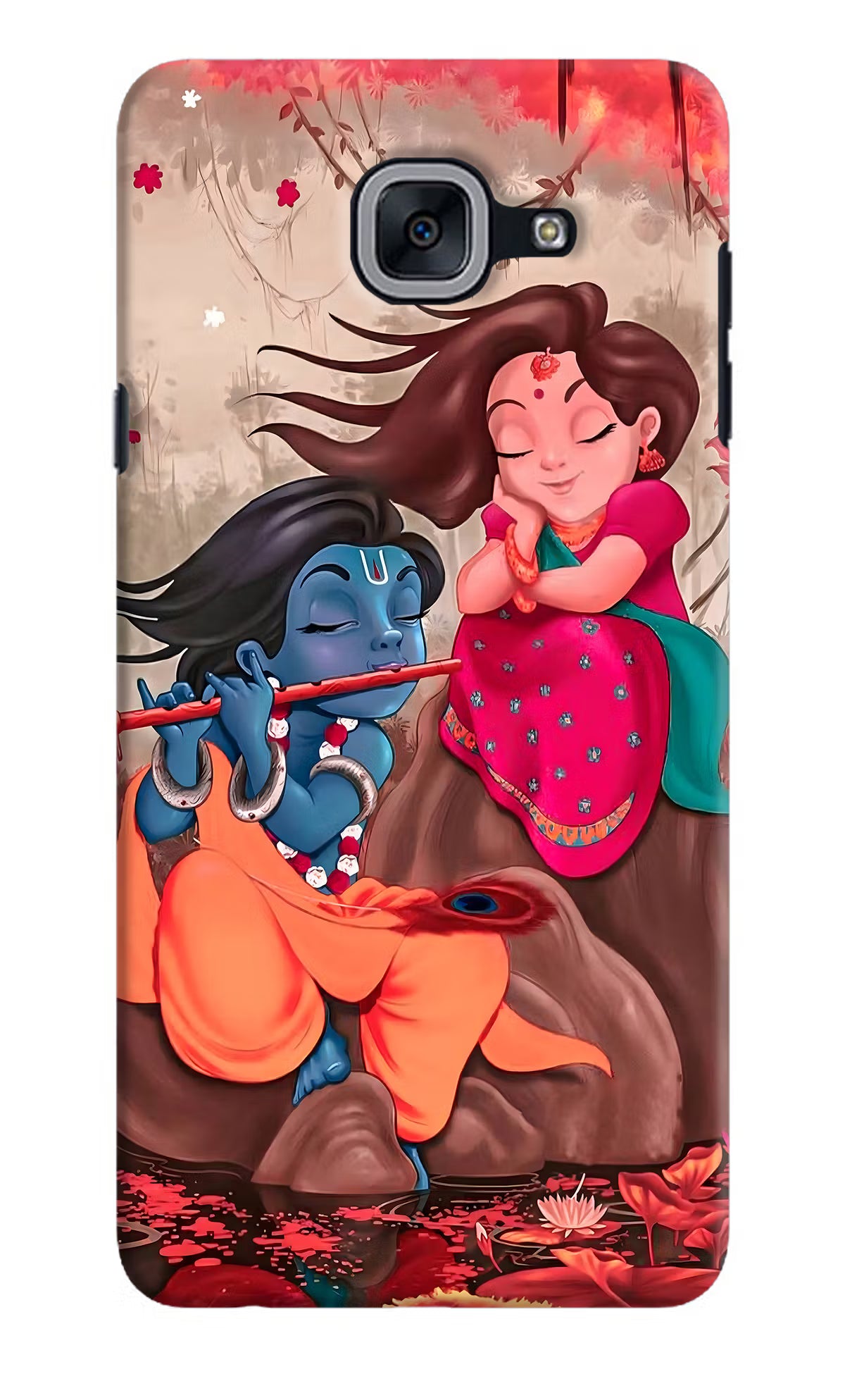 Radhe Krishna Samsung J7 Max Hard Case Back Cover by Casekaro