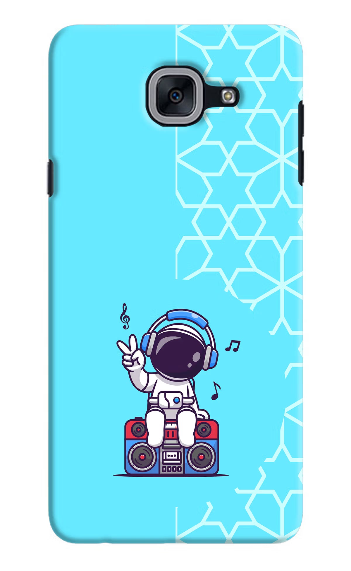 Cute Astronaut Chilling Samsung J7 Max Hard Case Back Cover by Casekaro